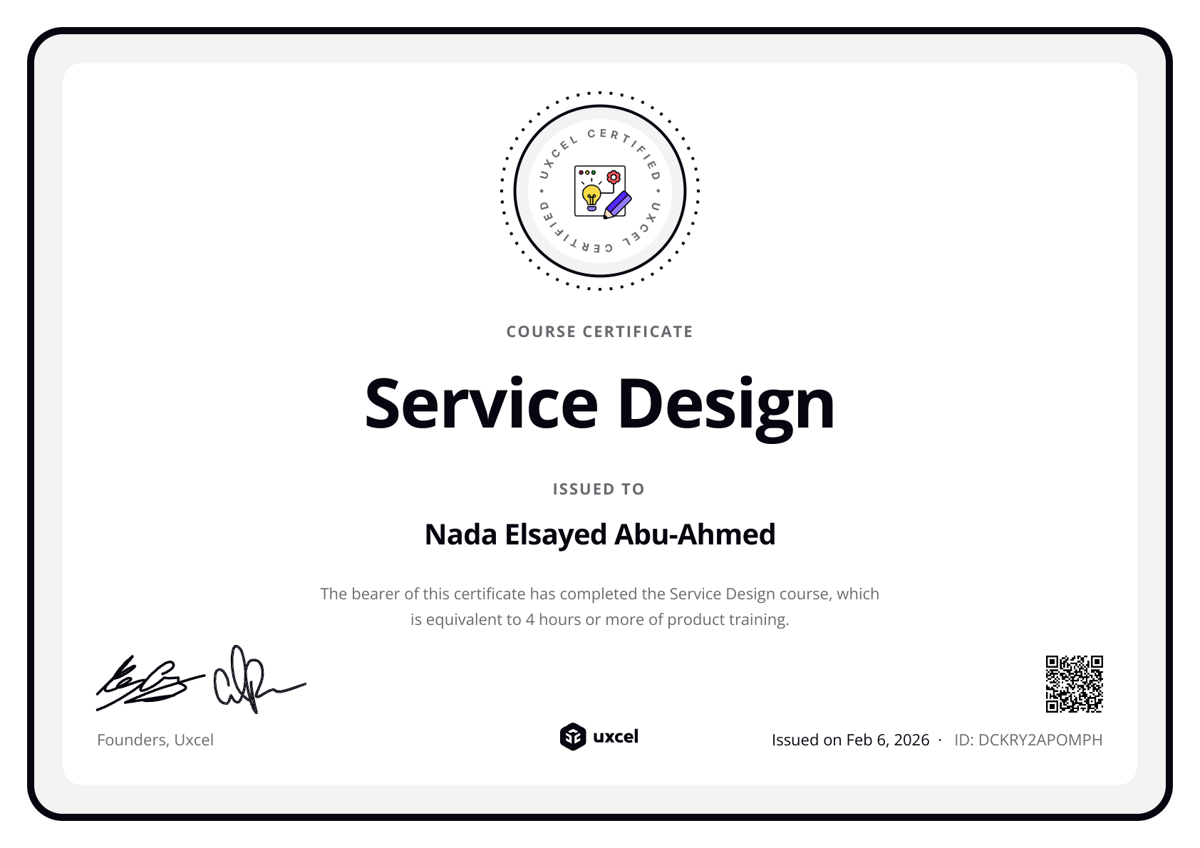 Nada Elsayed Abu-Ahmed's certificate
